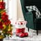 Glitzhome® 14.5"H Christmas MGO Peppermint Boot Stool or Accent Table